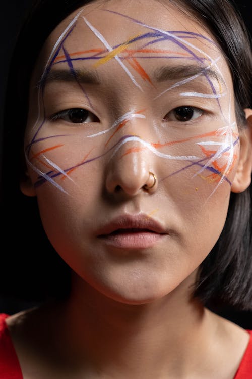 アジアの女性, フェイスアート, フェイスペイントの無料の写真素材
