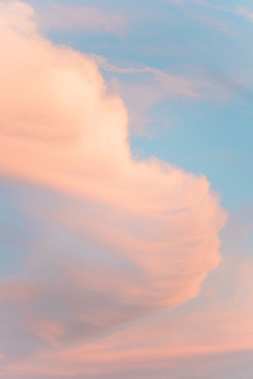 Free Soft pastel clouds during evening in Bordeaux, France. Beautiful nature scene. Stock Photo
