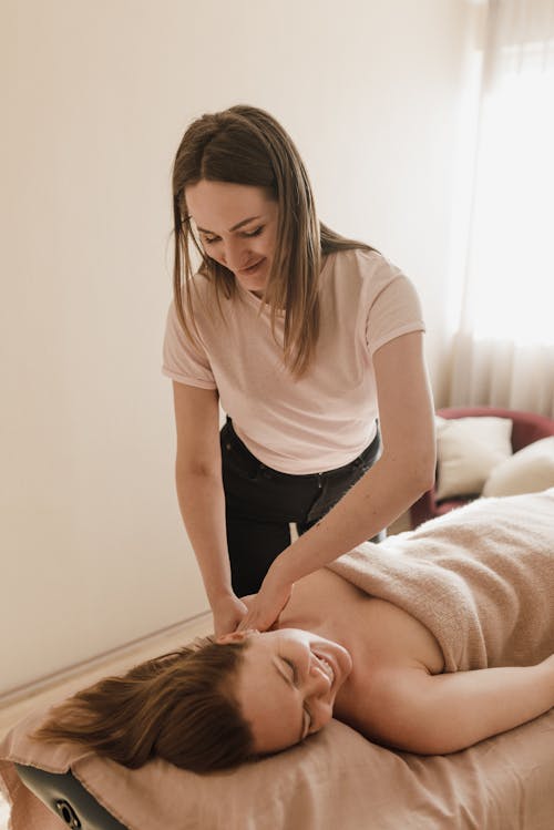 A Woman Having a Massage