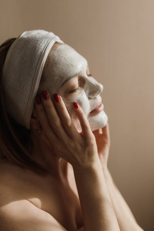 Woman with Facial Cream