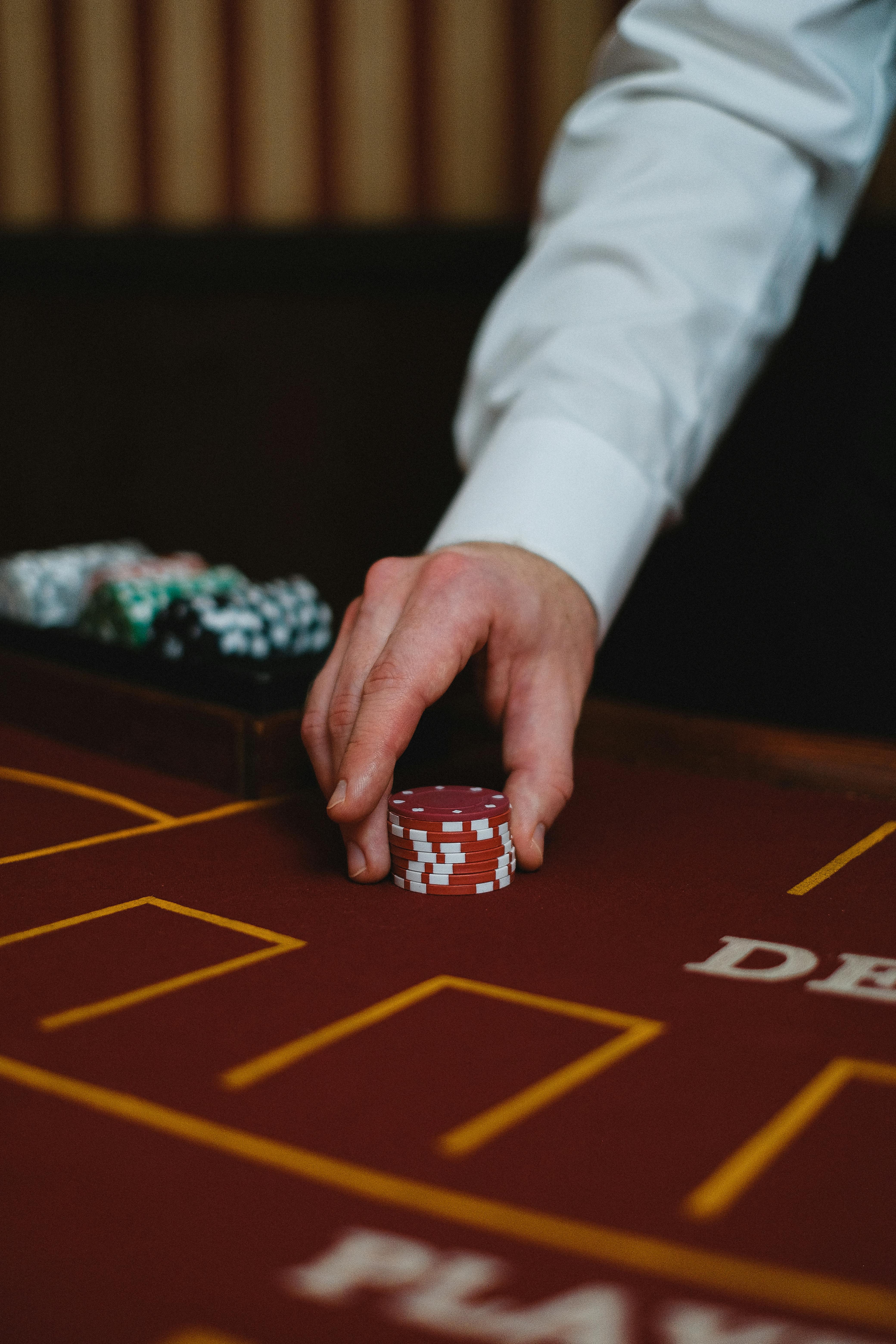 chips on table in casino