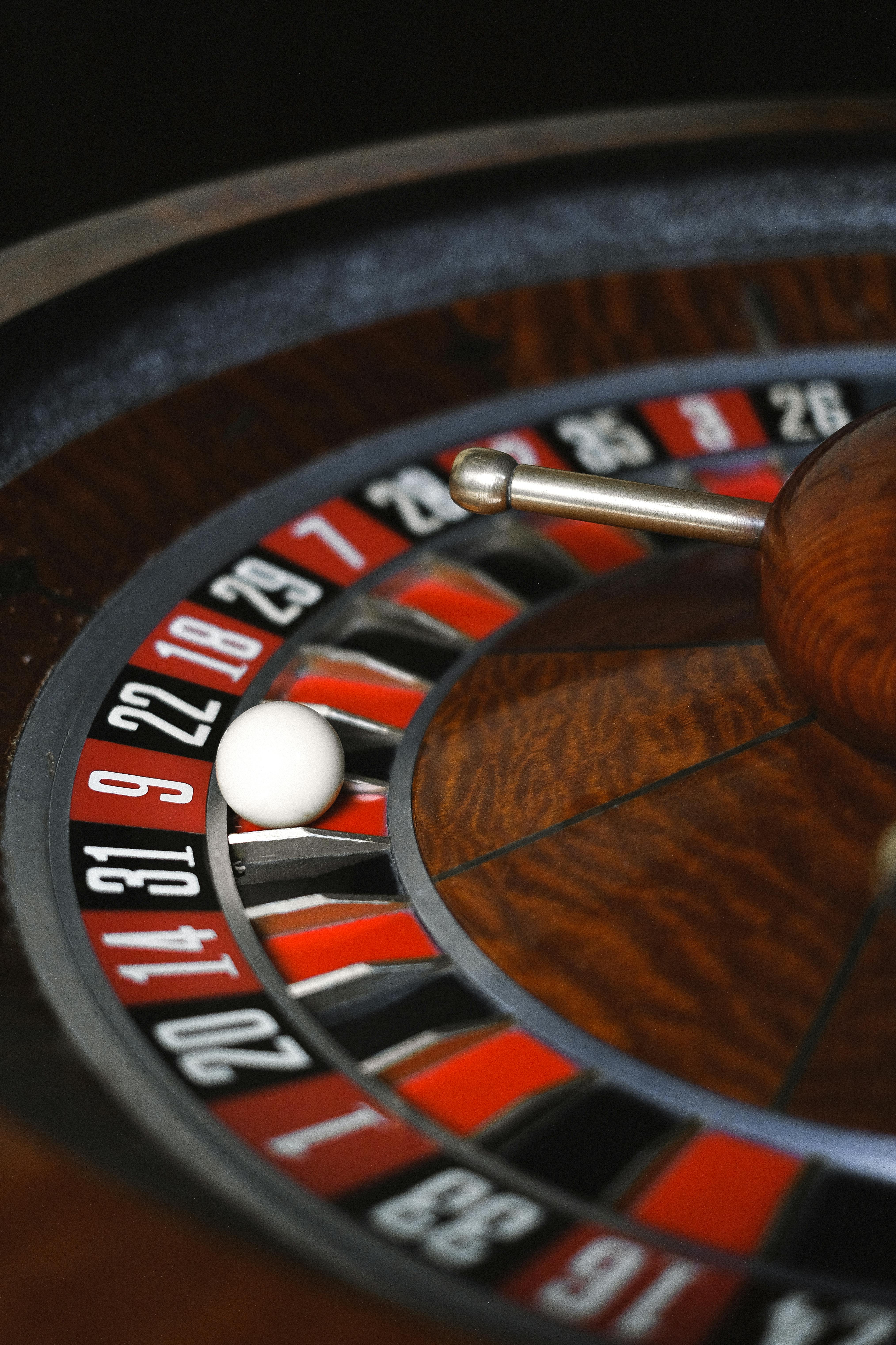 Roulette wheel with blue background and lights, casino photo. Generative AI  Stock Illustration | Adobe Stock