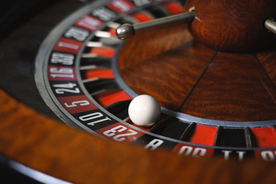 Close-up shot of casino roulette