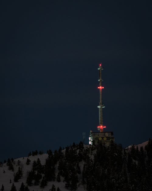 Antenna Tower During Night Time