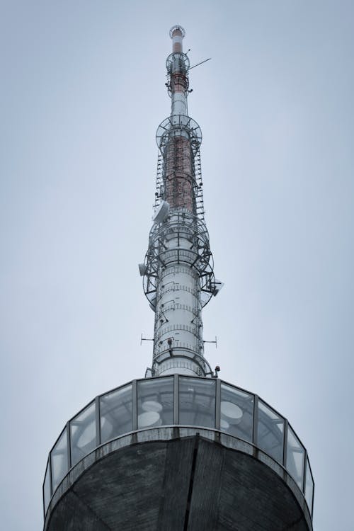 Free Telecommunication Tower Under Gray Sky Stock Photo