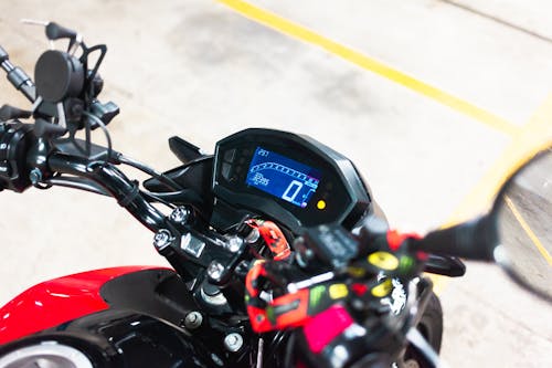 Free Close-Up Shot of a Speedometer of a Motorbike Stock Photo