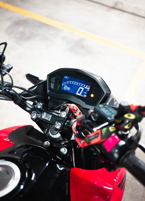 Free Close-Up Shot of a Speedometer of a Motorbike Stock Photo