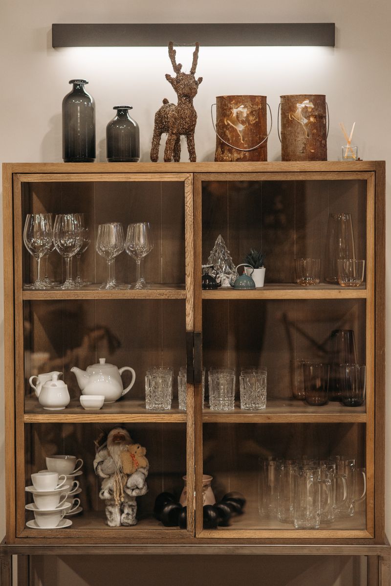 Oak Console Cabinet