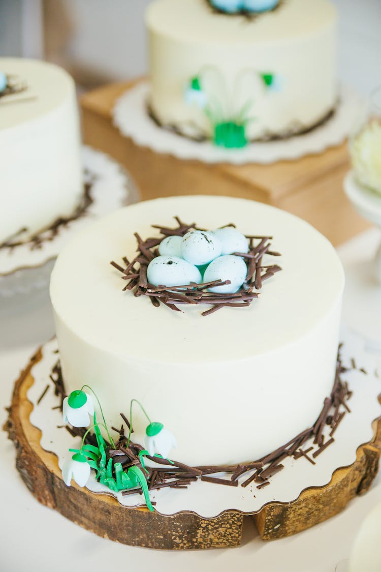 Photograph Of An Easter Cake With Chocolate Sticks