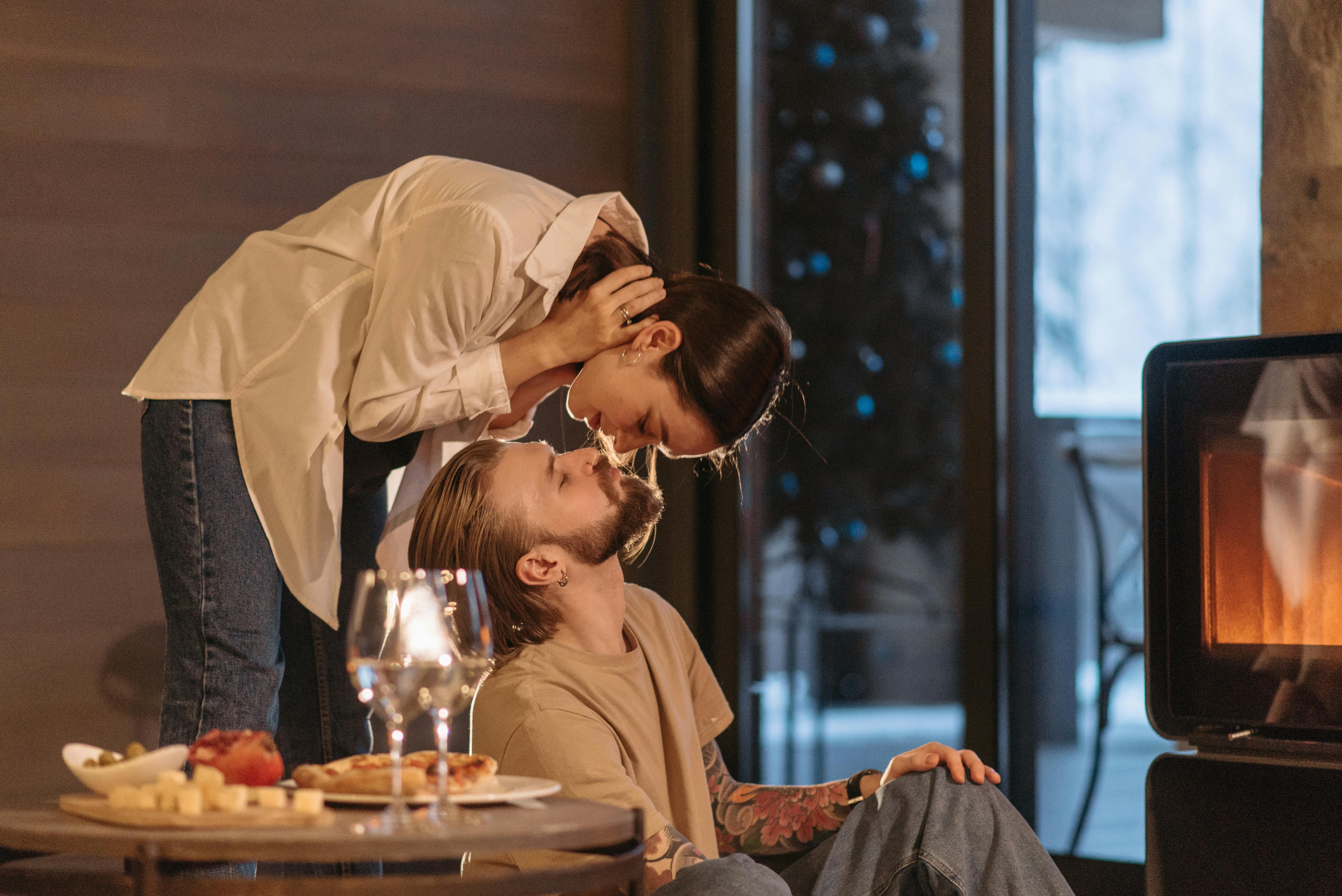woman in beige long sleeve shirt sitting on chair