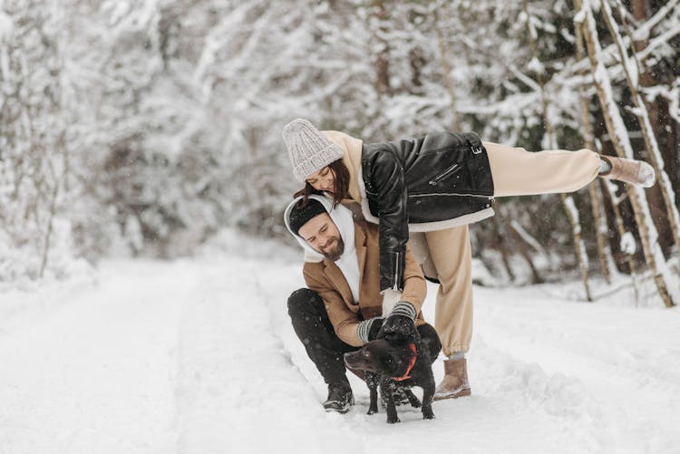 Couple With Their Dog