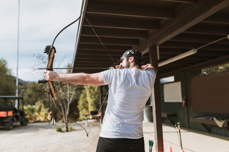 A Man Shooting An Arrow