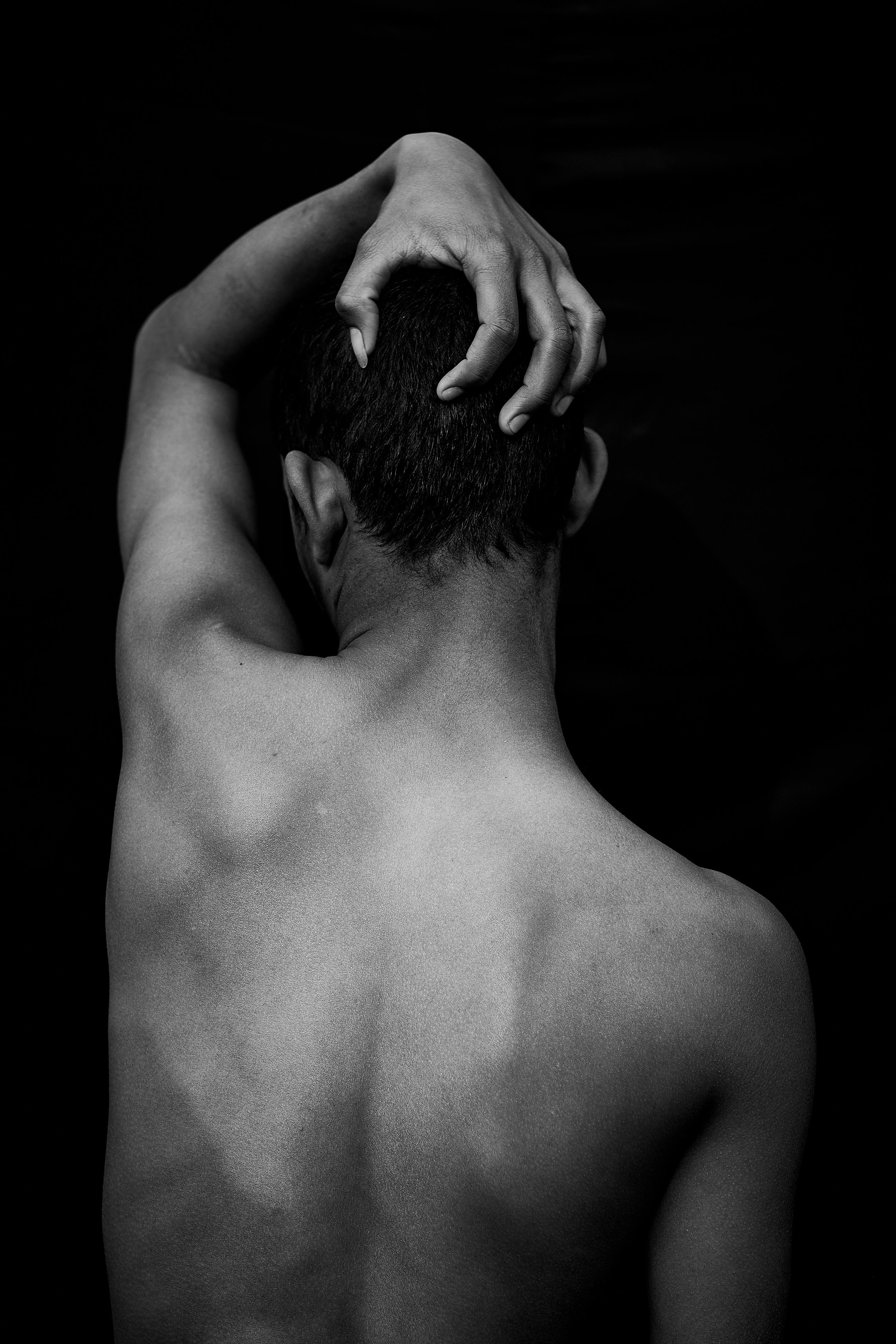 Back View of a Naked Person · Free Stock Photo