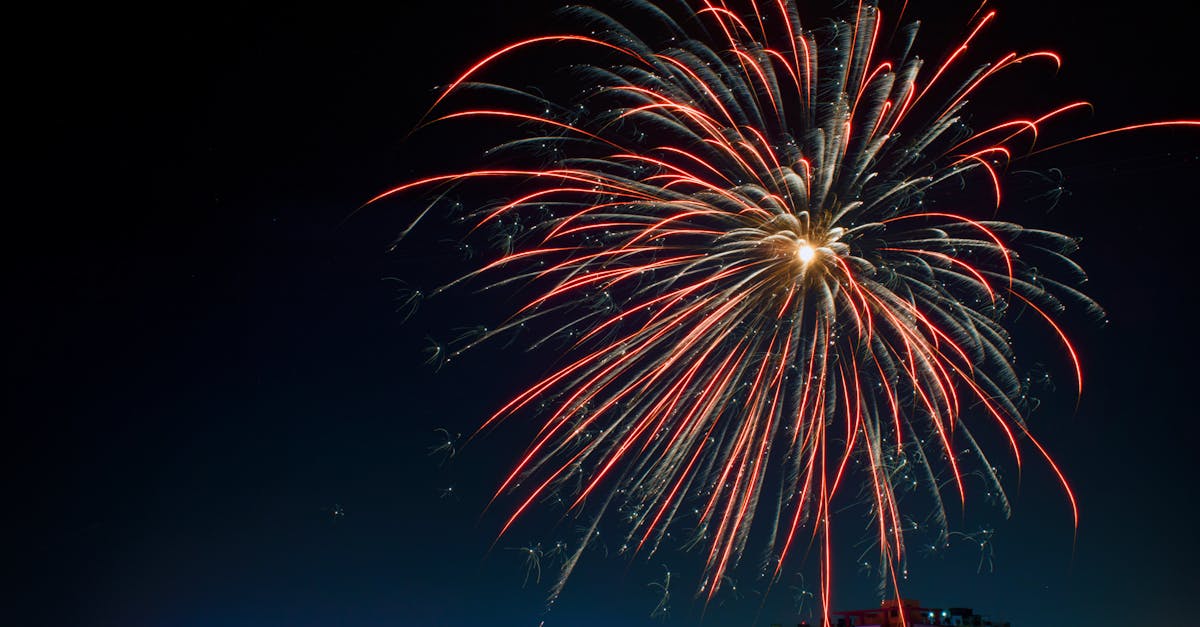 Fireworks Display over Building