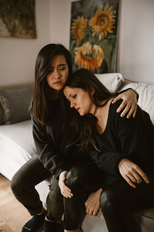 Free Woman Comforting Her Crying Friend  Stock Photo