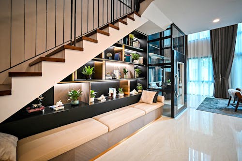 Foto d'estoc gratuïta de casa, disseny d'interiors, escales