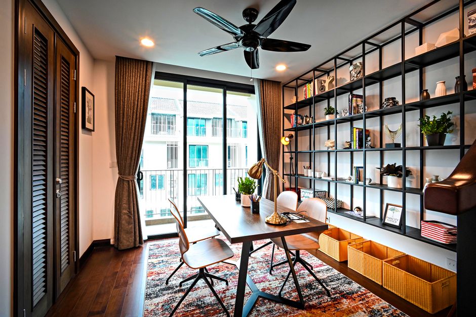 city apartment home office cozy home lifestyle photo 1