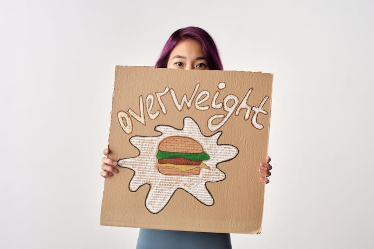 Hamburger Drawing On A Cardboard 