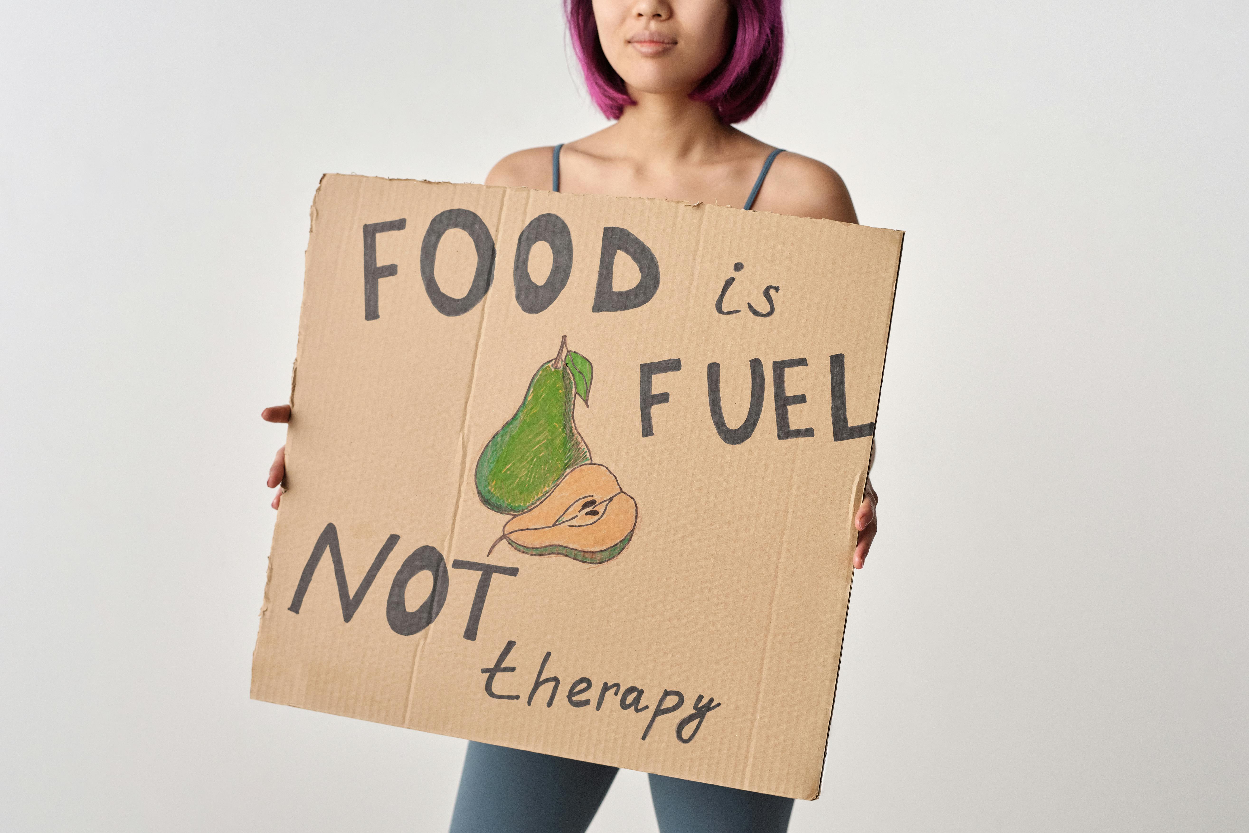 illustration of mental health connection to food - Eating disorder New Orleans