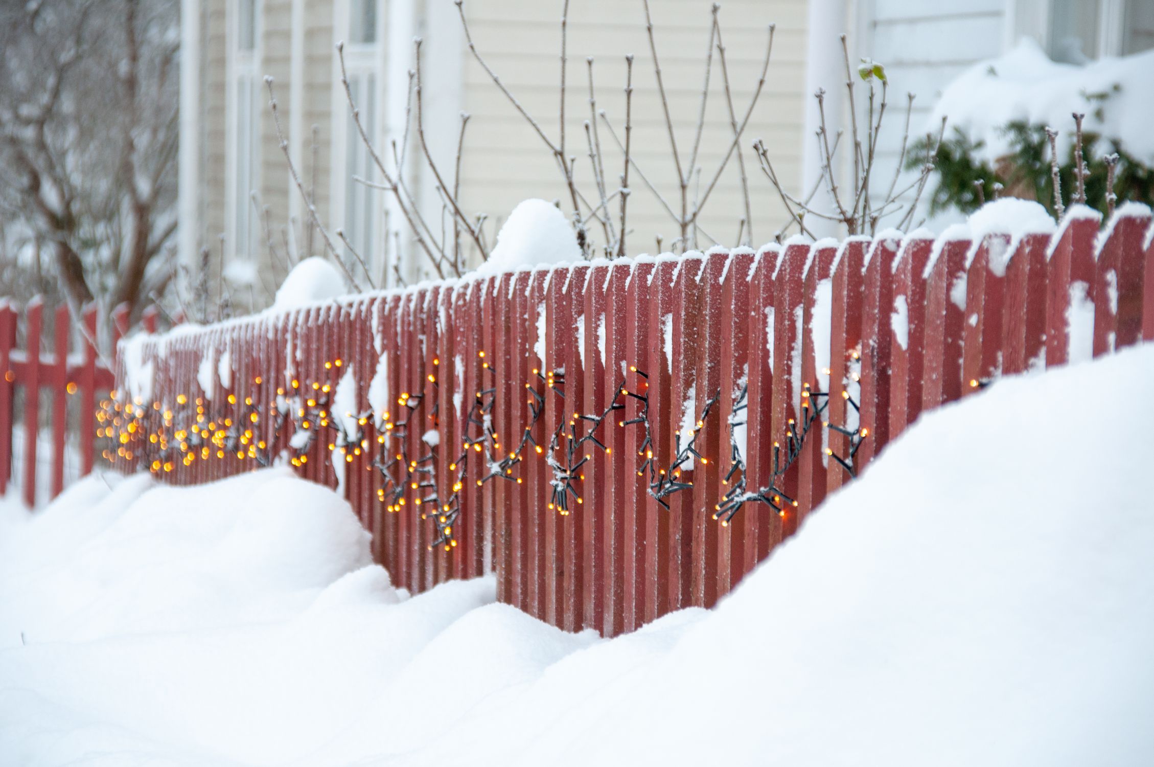 Wooden Fence Covered With Snow · Free Stock Photo