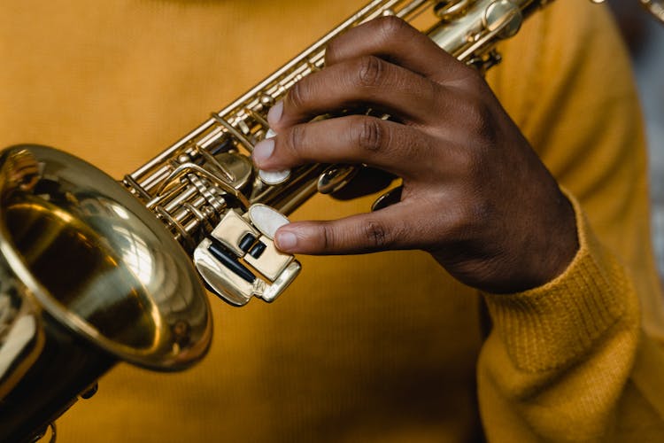 Person Playing Saxophone