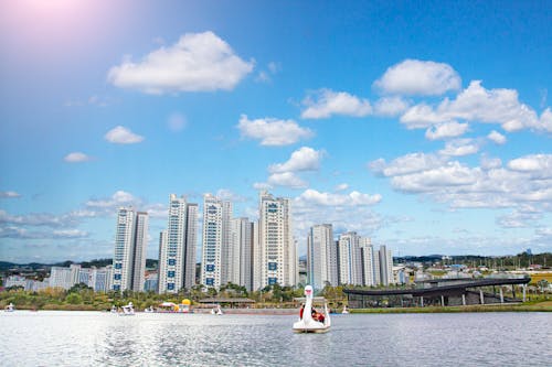 Tall Buildings in Front of a Lake