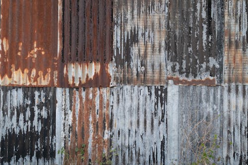 Rusty Galvanize Roof Sheets Made into a Wall