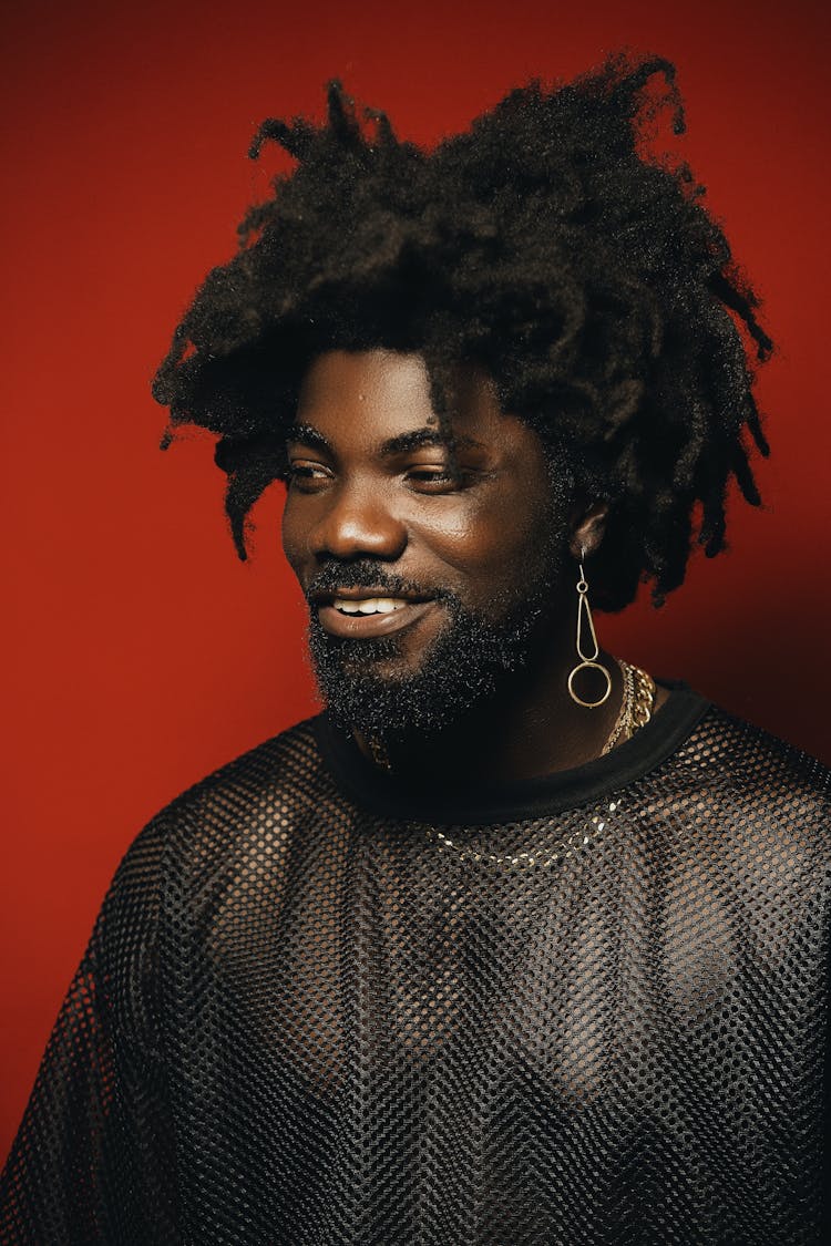 Smiling Black Man In Studio