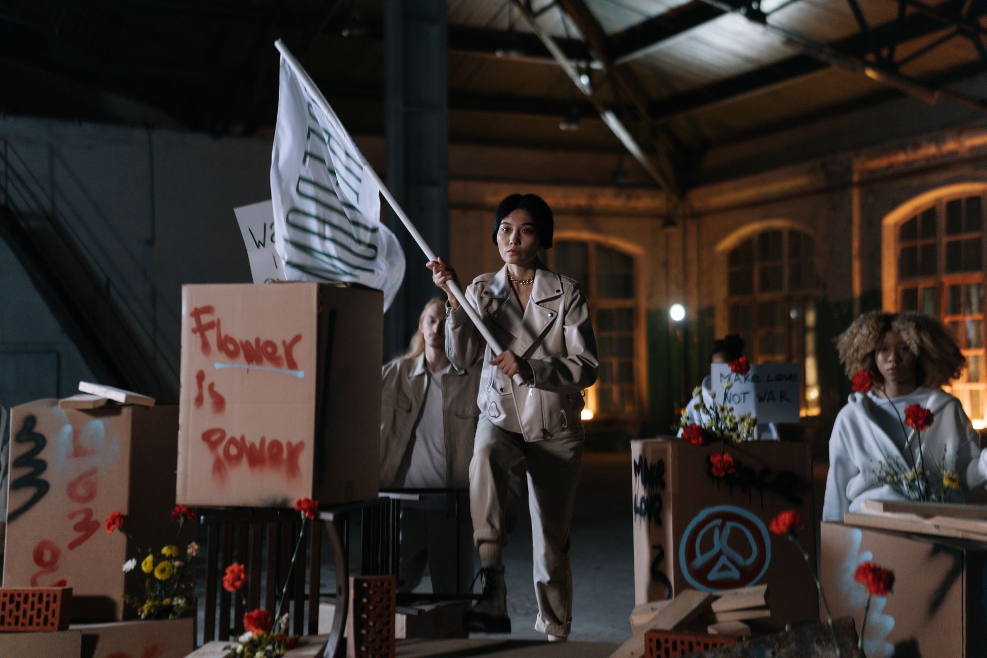 Group Of People Protesting
