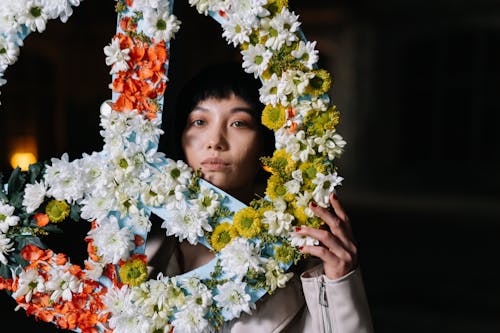 Woman Behind A Peace Sign