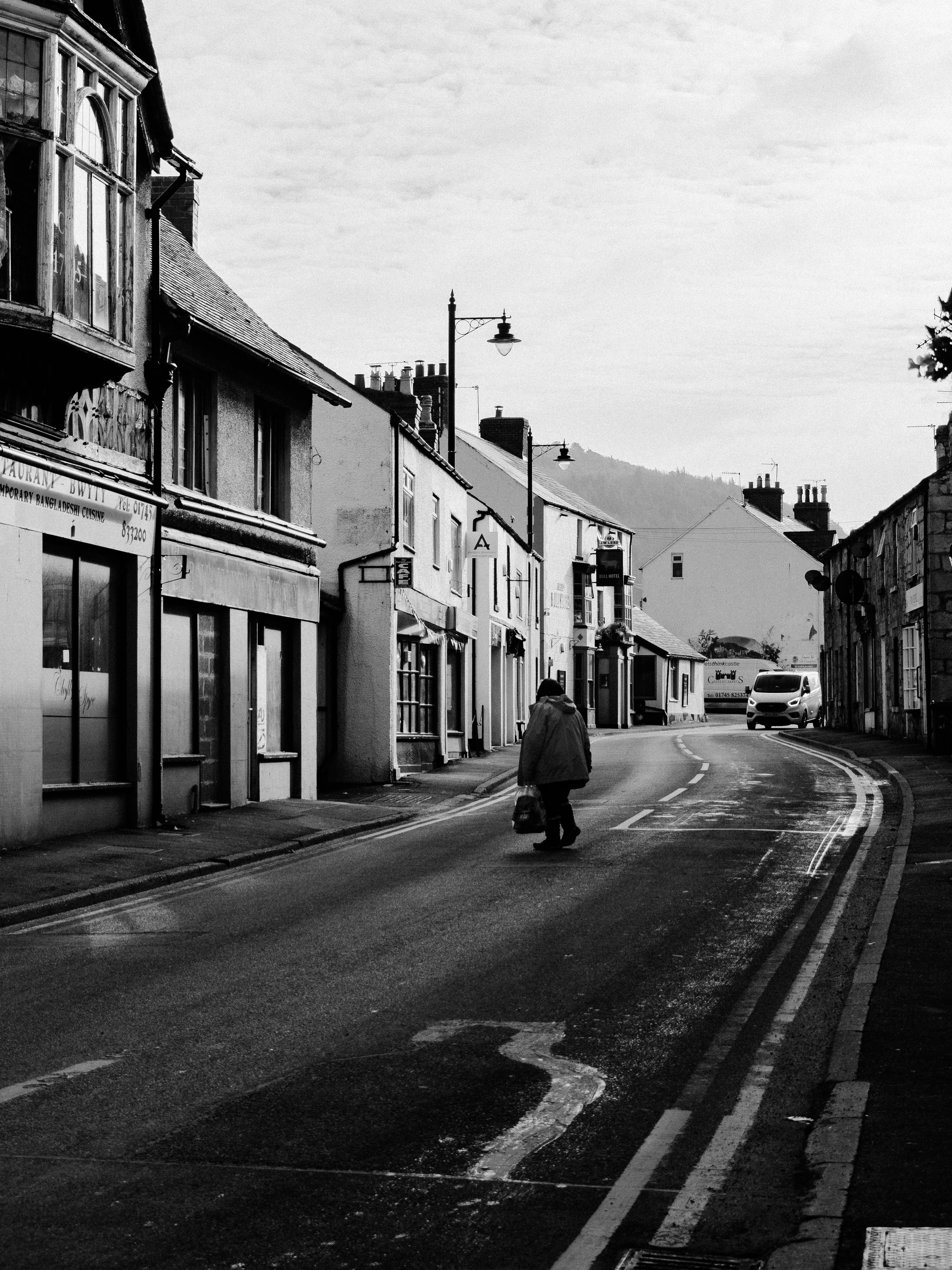 Grayscale Photo of People Walking on the Street · Free Stock Photo