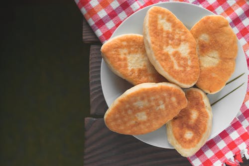 Top View of Pies on a Plate 