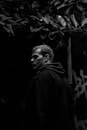 Black and White Mysterious Portrait of Man