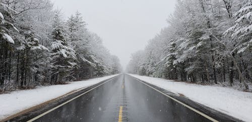 Highway during Winter Season