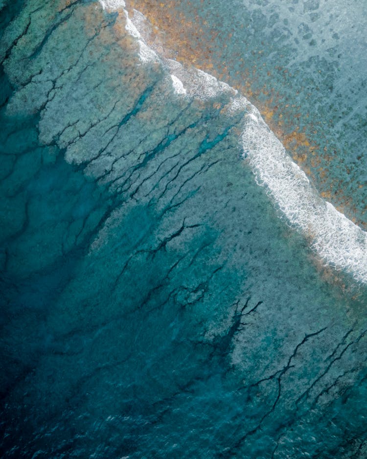 Deep Blue Water Of Ocean During Tide