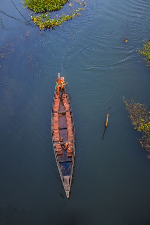 Free stock photo of fisherman, landscape, topview Stock Photo