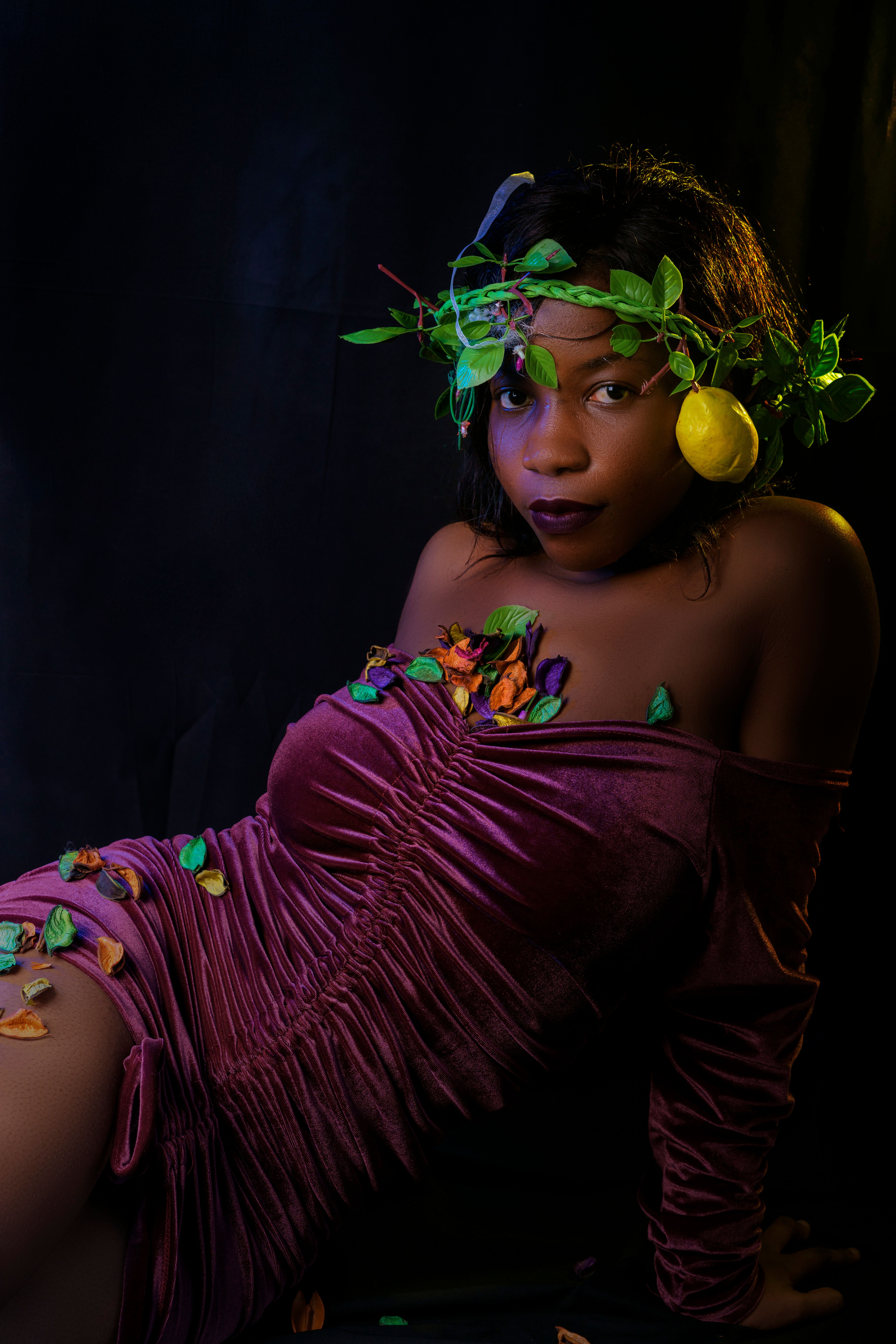 A Female Model in Purple Dress · Free Stock Photo