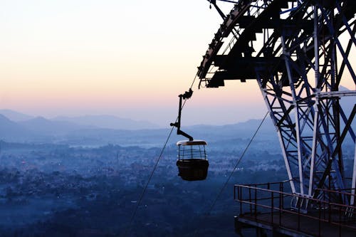 Fotografie Der Seilbahn Aus Der Vogelperspektive