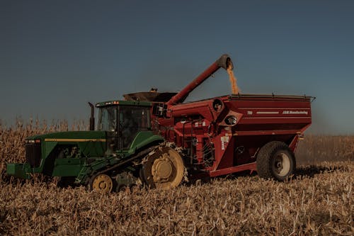 A Heavy Equipment on a Cropland