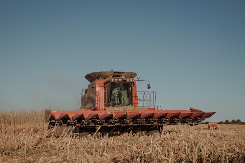 A Heavy Equipment Harvesting on a Cropland