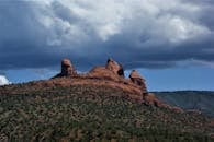 Rocky Formations Under Cloudy Sky
