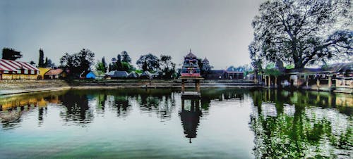 Free stock photo of divine, hindu temple, pond