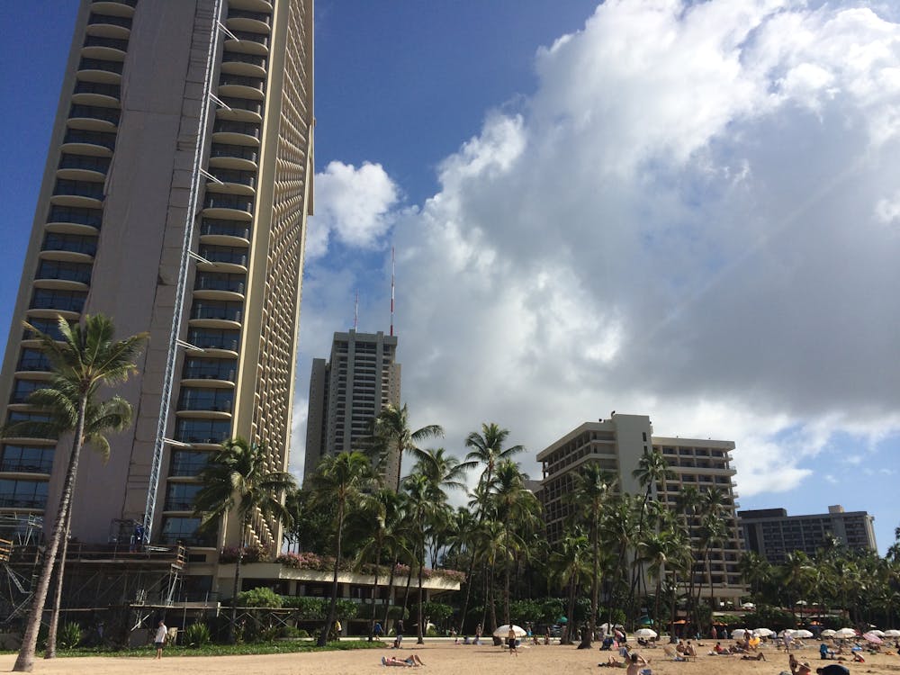Free stock photo of Highrise on the Beach