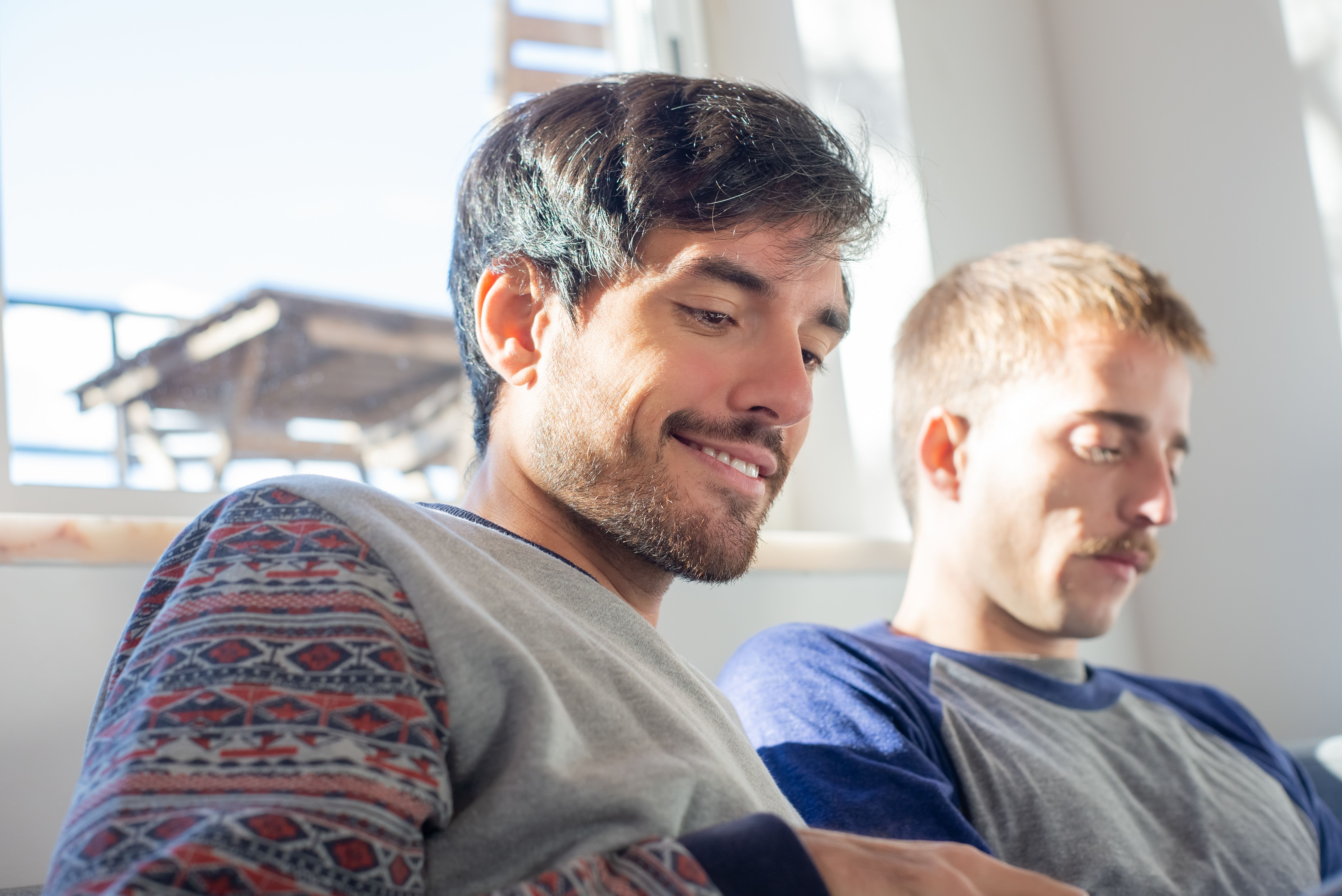 Abermule — movers delivering furniture from a van