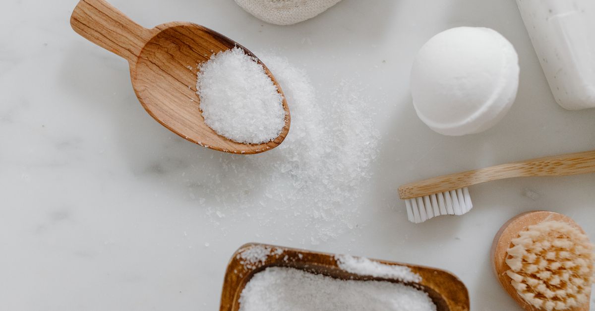 Bathing Essentials Images A Top View of Bath Essentials · Free Stock Photo