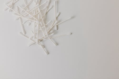 Cotton Buds on White Background