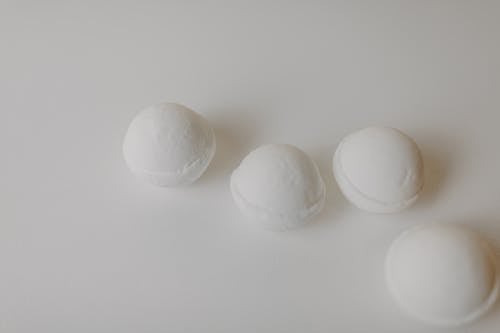 Bath Bombs on a White Background