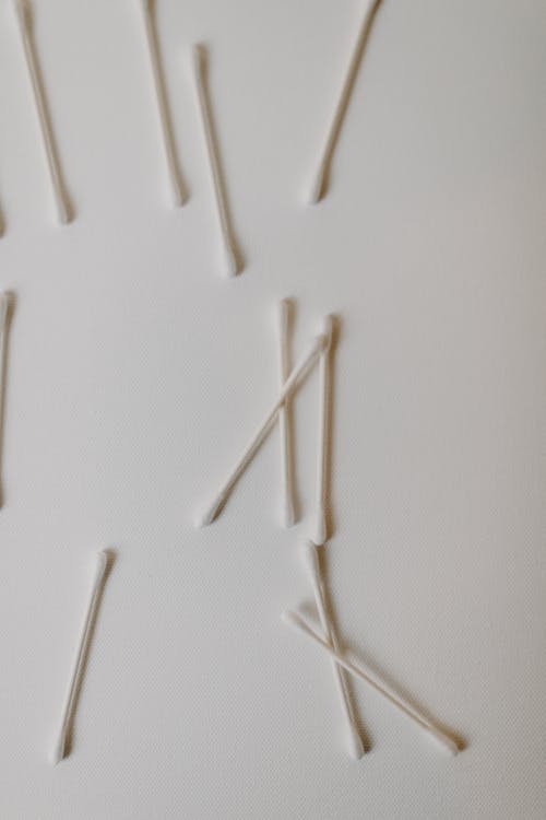 Cotton Buds on White Background