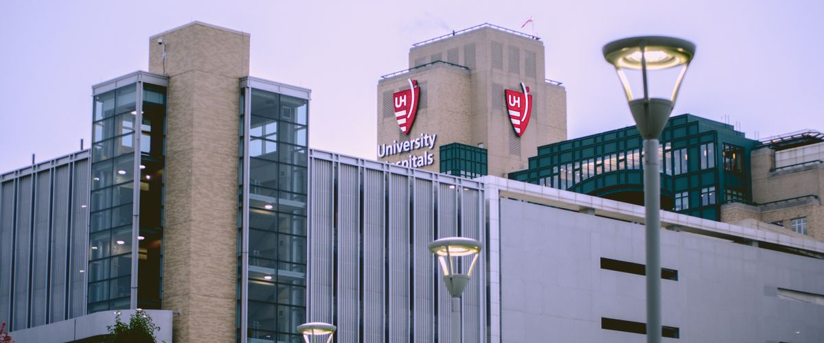 Modern hospital building exterior