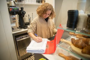 A Woman Working in a Coffee Shop